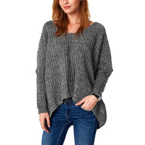 Hit Color V- neck Long Sleeve Sweaters