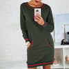 Fashion Long Sleeve Round Neck  Bodycon Dress