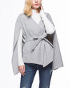 Fashion Solid Color V-Neck Belt Cardigan Coat