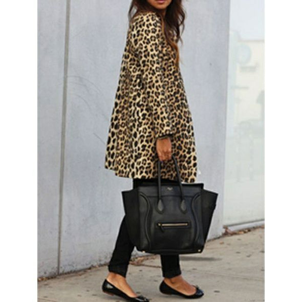 Sexy Leopard Print Long Sleeve Jacket