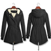 New Mid-Length Hooded Plus Velvet Coat