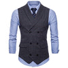 New British Style Business Fashion Slim Casual Lattice Suit Vest