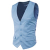 Men's Slim Solid Color Lattice Suit Vest