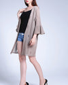 Fashion Trumpet Sleeve Sweater Coat