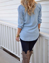 Women's Long Sleeve Denim Shirt