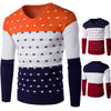 New Men's Color Matching Warm Sweater