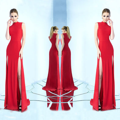 Women's fashion long slim evening dress