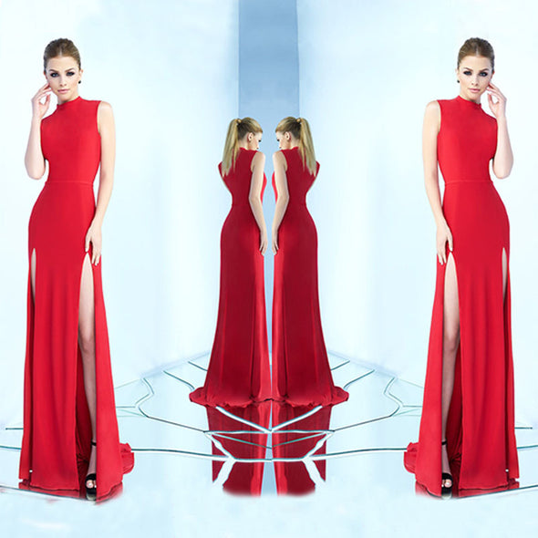 Women's fashion long slim evening dress