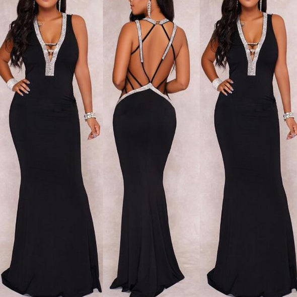 2022 New Style Sexy V-Neck Evening Dress