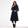 Fashion Slim Button Long Sleeve Woolen Coat