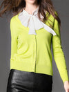 Women Button Down Long Sleeve  Knit Cardigan