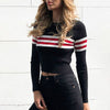 Women Striped Knitted T-shirt