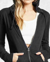 Long Sleeve Zippered Hood Sweater