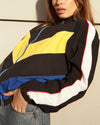 Colorblock Zipper Loose Casual Jacket