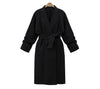 Fashion Bandage Long Sleeve Women's Woolen Coat