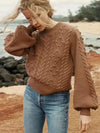 Solid Color Knitting Long Sleeves Sweater Tops