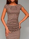 Sexy Polka Dot Short Sleeve Bodycon Dress