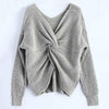 Women Twisted Back Knitted Sweaters