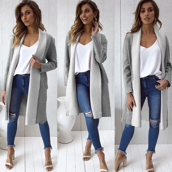 New Candy Color Long Thick Jacket Top