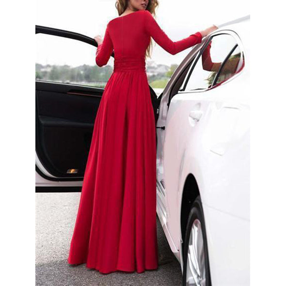 Women's V-neck Slim Sexy Evening Dress