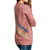 New O-Neck Bat Long Sleeve Contrast Color Stitching T-Shirt