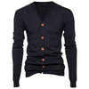 New Fashion Simple Solid Color Men's Knit Cardigan