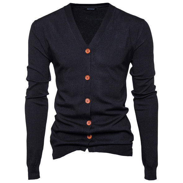 New Fashion Simple Solid Color Men's Knit Cardigan