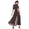 Chiffon Printing Split Maxi Floral Dresses