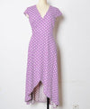 Chiffon Dots V-neck Split Dress