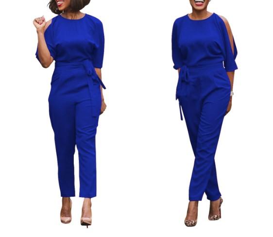 Back Open Split Casual Jumpsuits