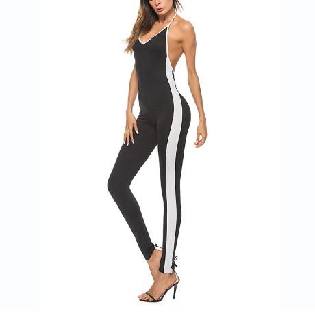 Colorblock Sexy Slim Casual Jumpsuits