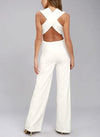 Cross Bandage Sexy V-neck Casual Jumpsuits