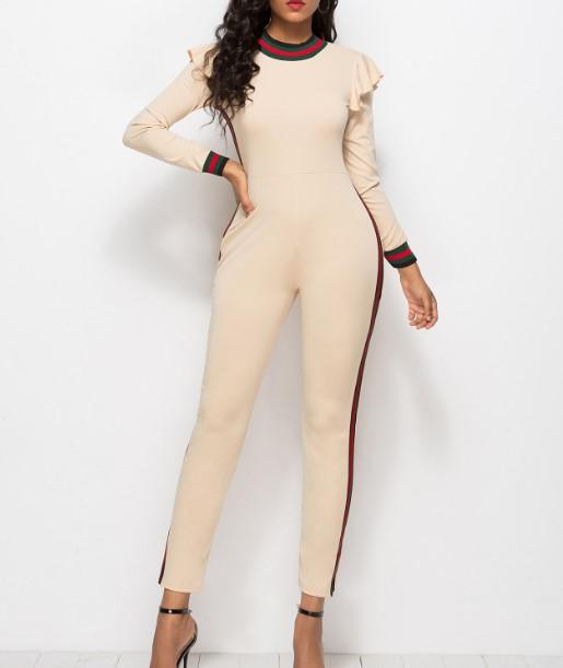 Classic Solid Color Patchwork Jumpsuits