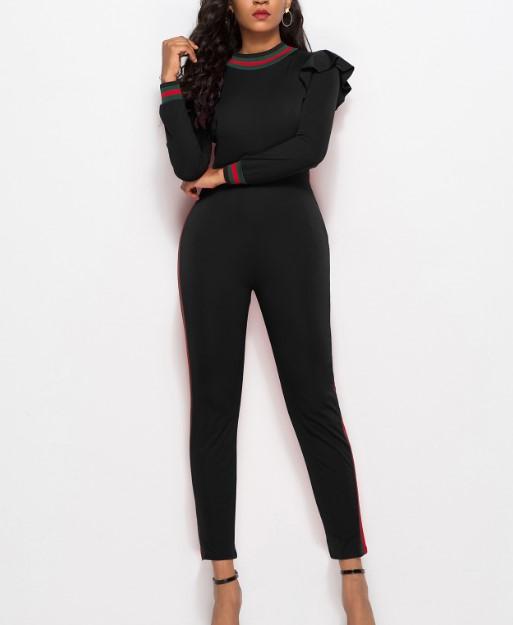 Classic Solid Color Patchwork Jumpsuits