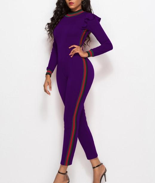 Classic Solid Color Patchwork Jumpsuits