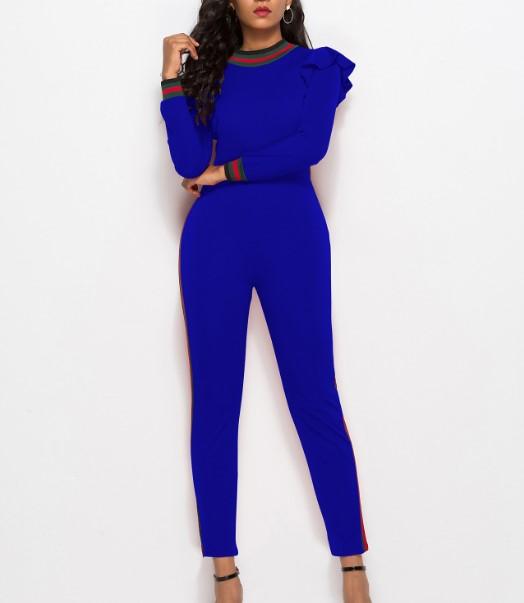 Classic Solid Color Patchwork Jumpsuits