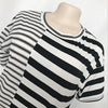 Casual Round Neck Stripe Loose Short Sleeve T-shirts