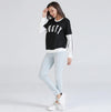 Casual Hit Color Letter Print Long Sleeve T-shirts