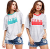 Casual Round Neck Letter Print Short Sleeve T-shirts