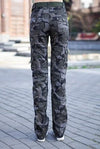 Camouflage Casual Straight Plus Size Pants