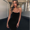 Bandage Spaghetti Straps Solid Color Sleeveless Bodycon Dresses