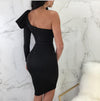 Bowknot Sloping Shoulder Evening Bodycon Dresses