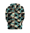 Cat Print Long Sleeve Hooded Loose Hoodies