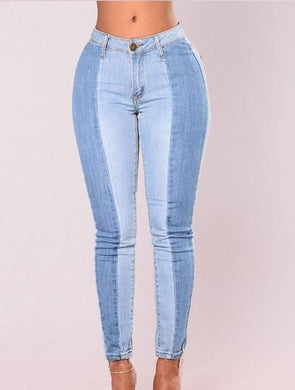 Colorblock Patchwork Slim Trend Casual Jeans