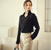 Chiffon Solid Color Square Collar Single-breasted Shirt