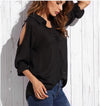 Chiffon Solid Color Single-breasted Long Sleeve Shirt