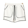 All-match Casual Loose White Strip Shorts