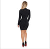 Cotton Sexy Openwork Long Sleeve Bodycon Dresses