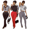 Summer 2020 women's pants high-waisted leggings hip hop pants sexy slit nightclub bandages sweatpants