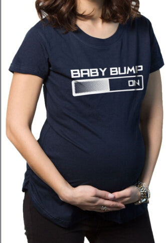 Peeking Baby Funny T-shirt Funny Maternity Top Pregnancy Clothing